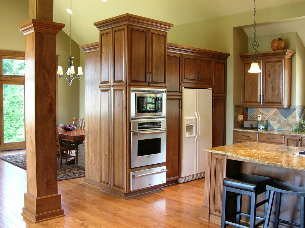 Wooden kitchen cabinets rustic look
